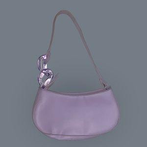 Lavender Small Purse with Purple Chain Detail